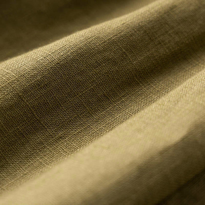 Buddha Stones Plain Color 7-8 Length Capri Cropped Pants Cotton Linen Women's Wide Leg Pants With Pockets - image 13