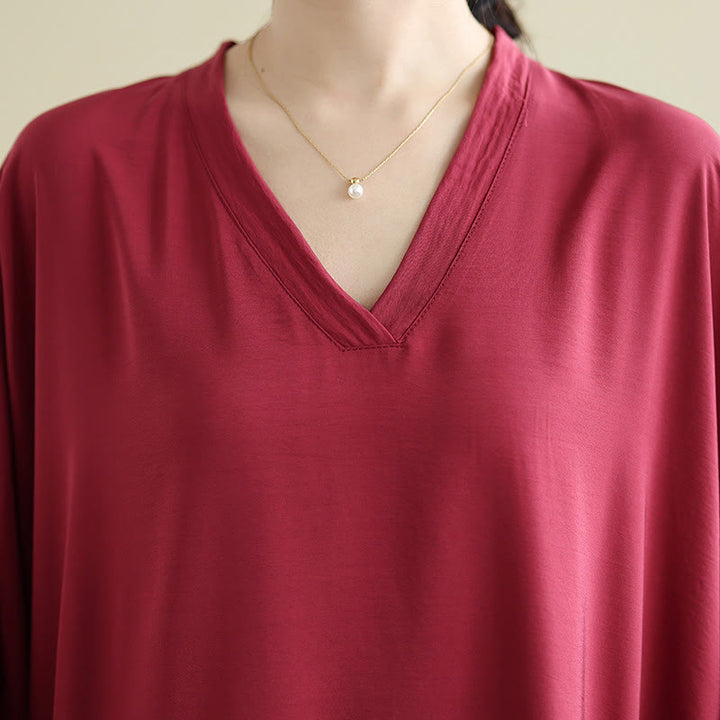 Buddha Stones Retro Casual Solid Color Long Sleeve Cotton Linen Maxi Dress With Pockets - image 33