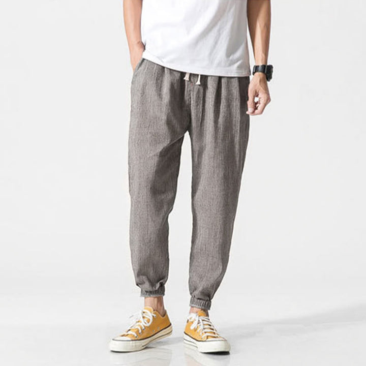 Buddha Stones Simple Drawstring Design Men's Pants With Pockets - image 11