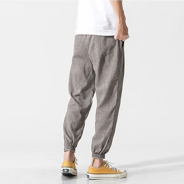 Buddha Stones Simple Drawstring Design Men's Pants With Pockets - image 4