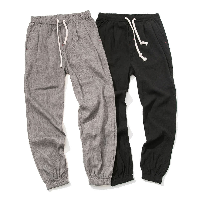 Buddha Stones Simple Drawstring Design Men's Pants With Pockets - image 18