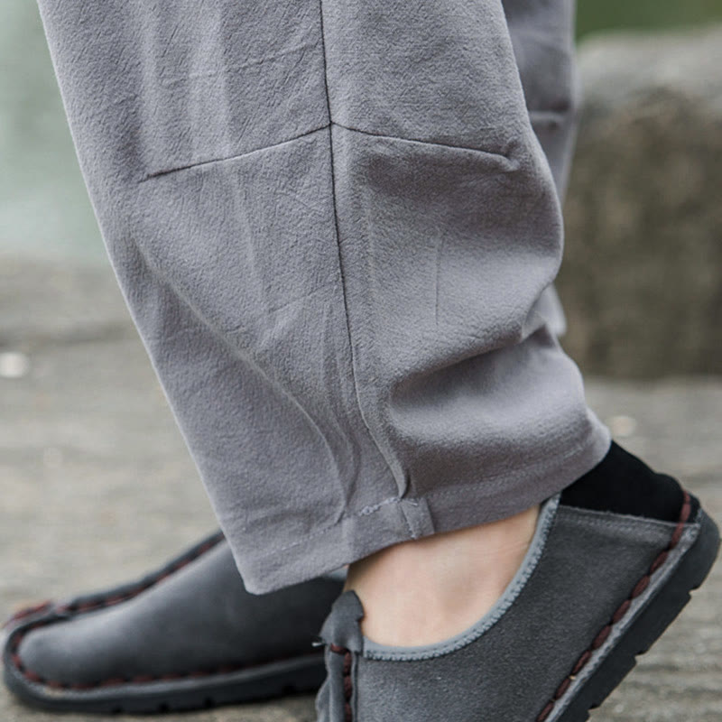 Buddha Stones Plain Casual Bloomer Men's Pants With Pockets - image 18