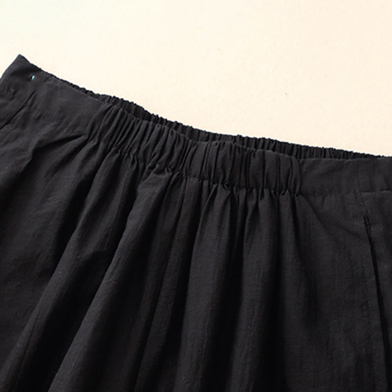 Buddha Stones Casual Simple Design Women's Cotton Harem Pants With Pockets - image 1