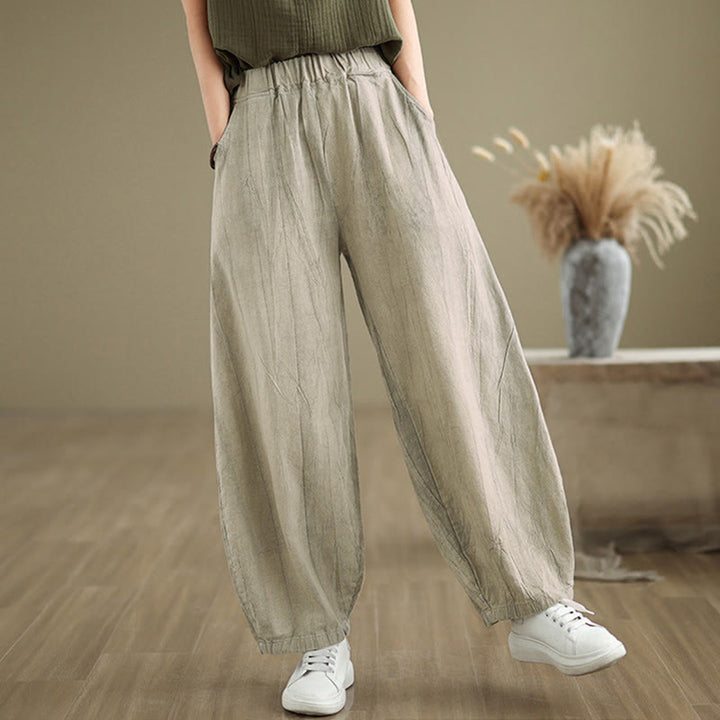 Buddha Stones Casual Plain Women'sHarem Pants With Pockets - image 4