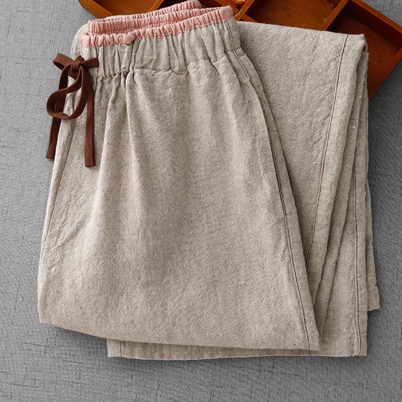 Buddha Stones Casual Daily Drawstring Simple Design Women's Pants With Pockets - image 4