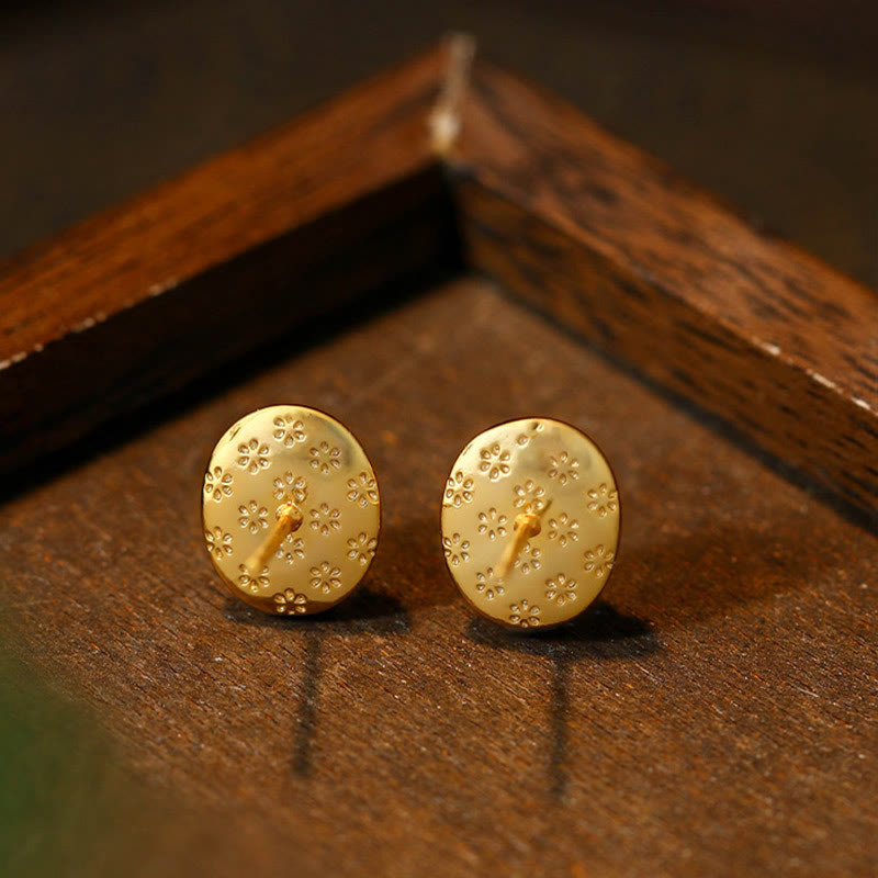 Buddha Stones 925 Sterling Silver Golden Green Chalcedony Strength Earrings  - image 2