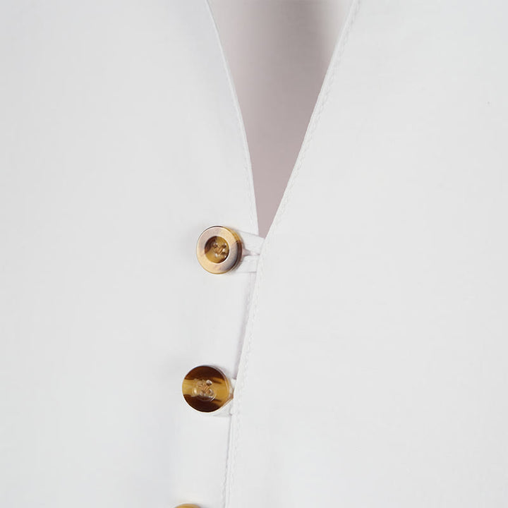 Buddha Stones Solid Color Buttons Fall Long Sleeve Men's Shirt - image 8