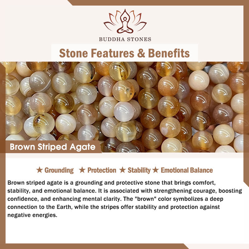 Buddha Stones 925 Sterling Silver Tortoiseshell Cat Light Brown Striped Agate Black Onyx Bracelet - image 6