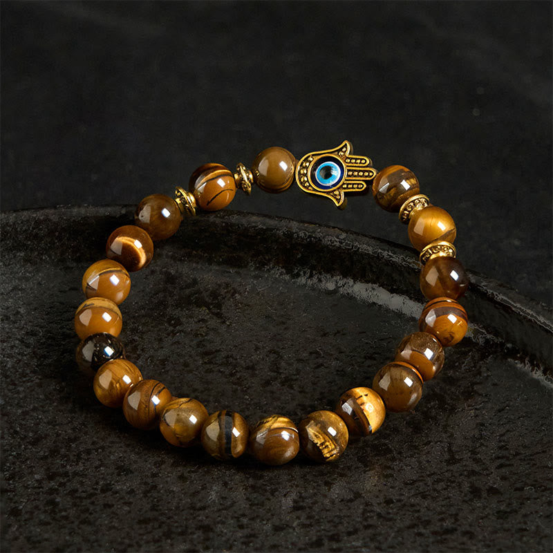 Buddha Stones "Wishing Courage and Protection" Tiger Eye Bracelet Includes Gift Message Card - image 8