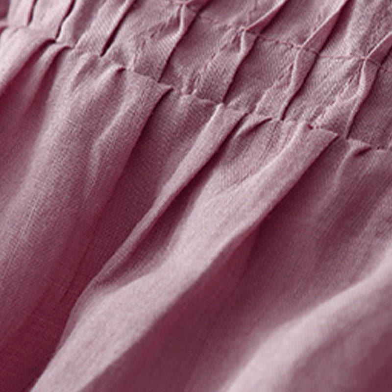 Buddha Stones Casual Plain Loose Women's V-Neck Design Half Sleeve Shirt - image 7