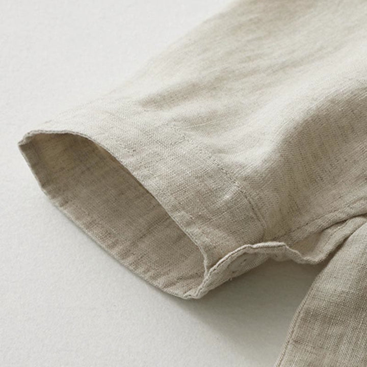 Buddha Stones Solid Color Button Three Quarter Sleeve Shirt - image 12