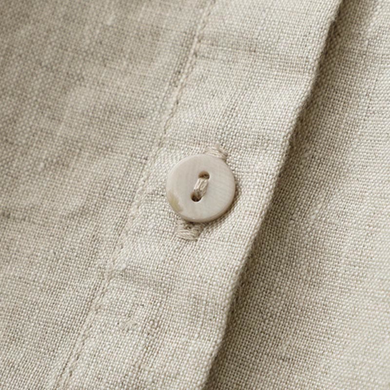 Buddha Stones Solid Color Button Three Quarter Sleeve Shirt - image 12