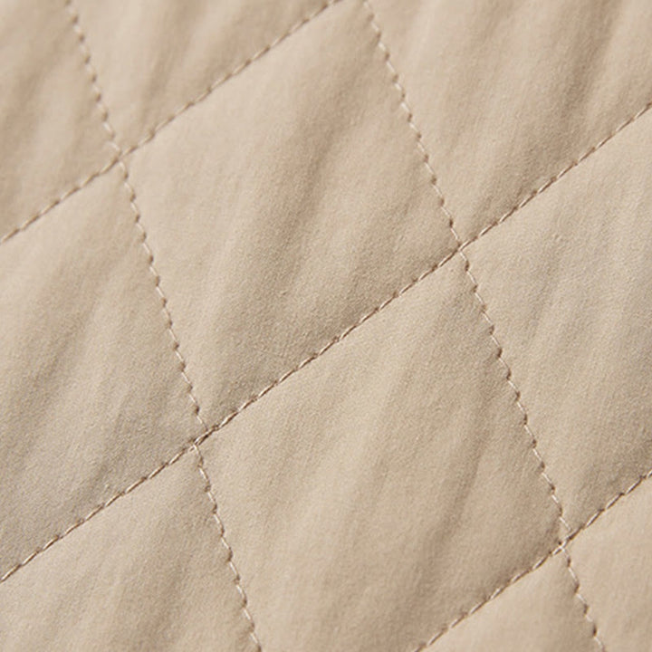 Buddha Stones Diamond Quilted Design Thermal Fleece-Lined Women's Harem Cotton Pants With Pockets - image 14