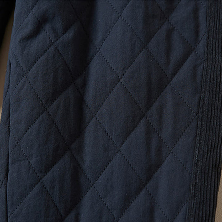 Buddha Stones Diamond Quilted Design Thermal Women's Harem Cotton Pants With Pockets - image 5