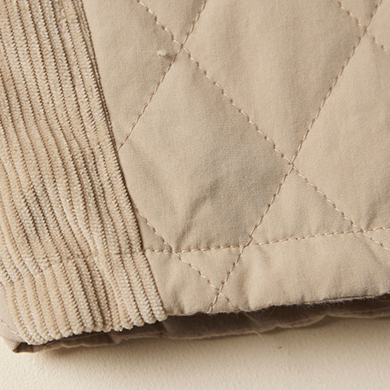 Buddha Stones Diamond Quilted Design Thermal Fleece-Lined Women's Harem Cotton Pants With Pockets - image 16