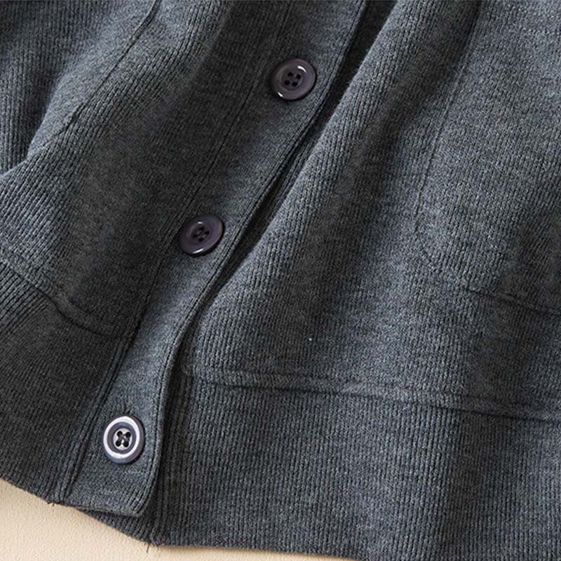 Buddha Stones Plain Buttons Women's Hooded Jacket With Pockets - image 3
