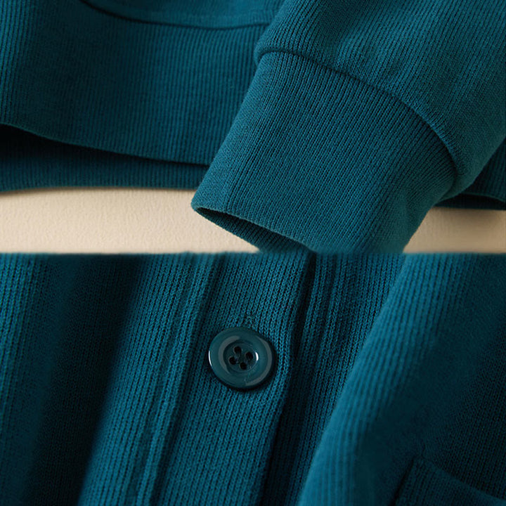 Buddha Stones Plain Buttons Women's Cotton Hooded Jacket With Pockets - image 22