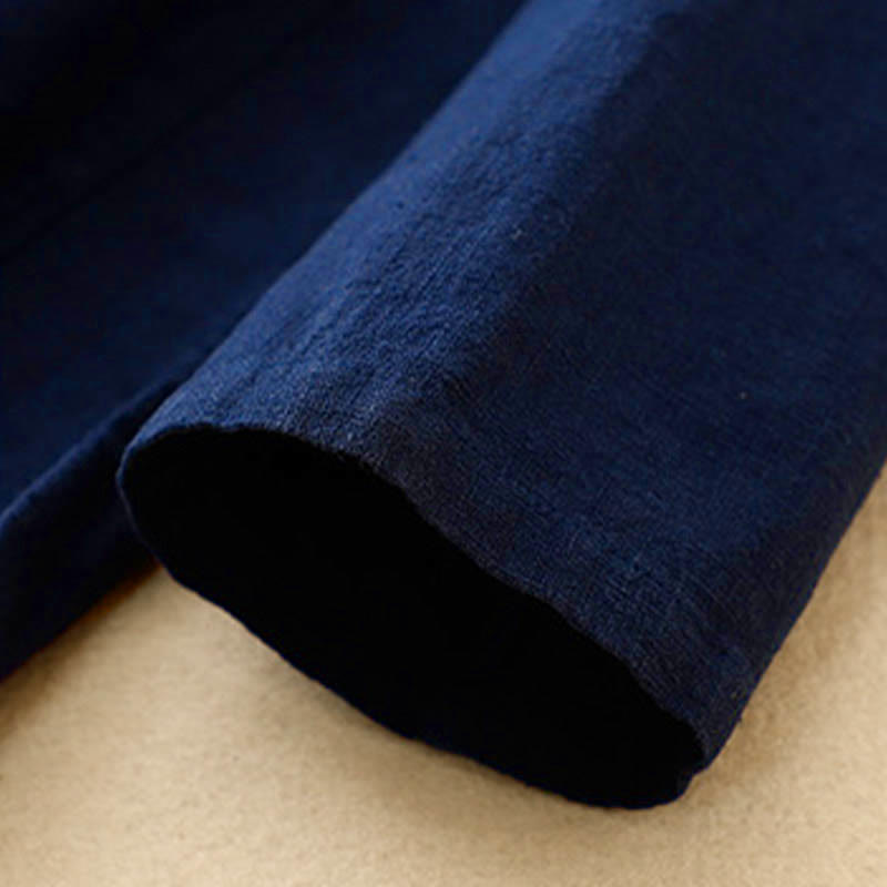 Buddha Stones Literary Artistic Chinese Knot Button Casual Cotton Clothing - image 13