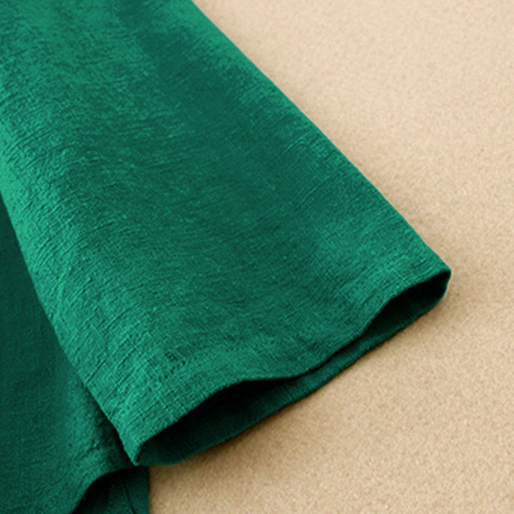 Buddha Stones Literary Artistic Chinese Knot Button Casual Cotton Linen Clothing - image 19