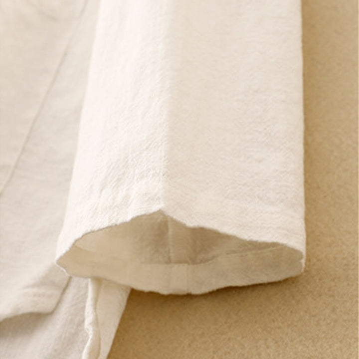 Buddha Stones Literary Artistic Chinese Knot Button Casual Cotton Clothing - image 21