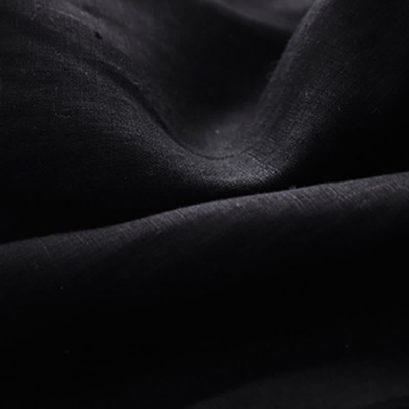 Buddha Stones Summer Daily Casual Pure Color Crew Neck Simple Design Sleeveless Midi Dress - image 14