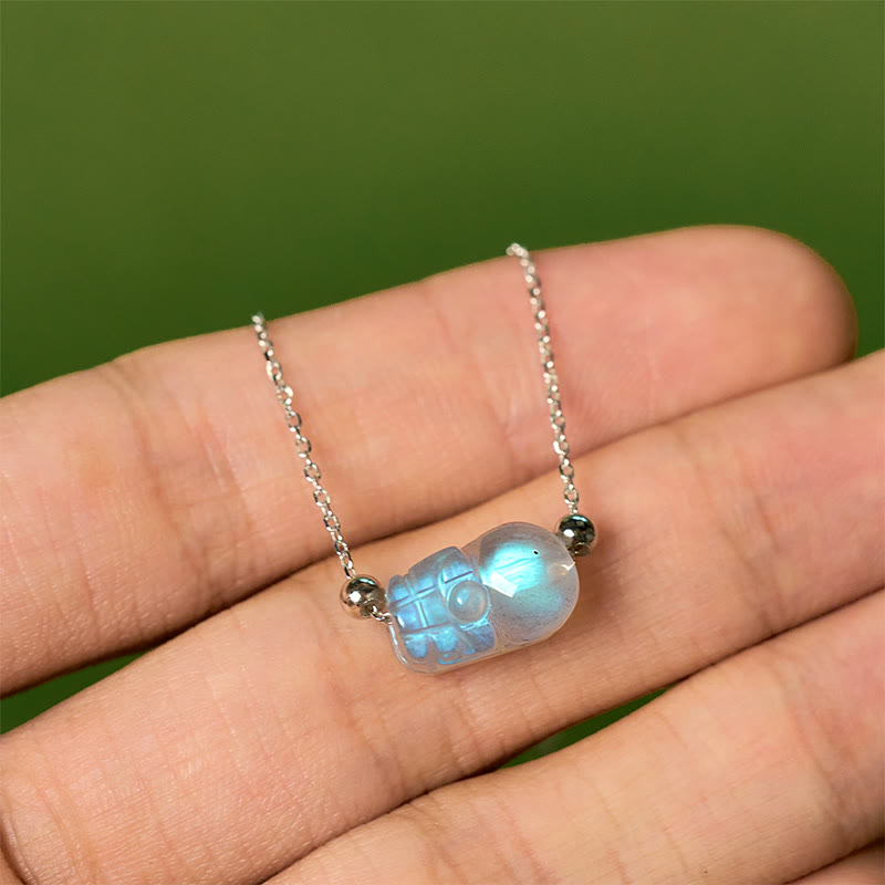 Buddha Stones 925 Sterling Silver Pixiu Moonstone Healing Bracelet - image 9