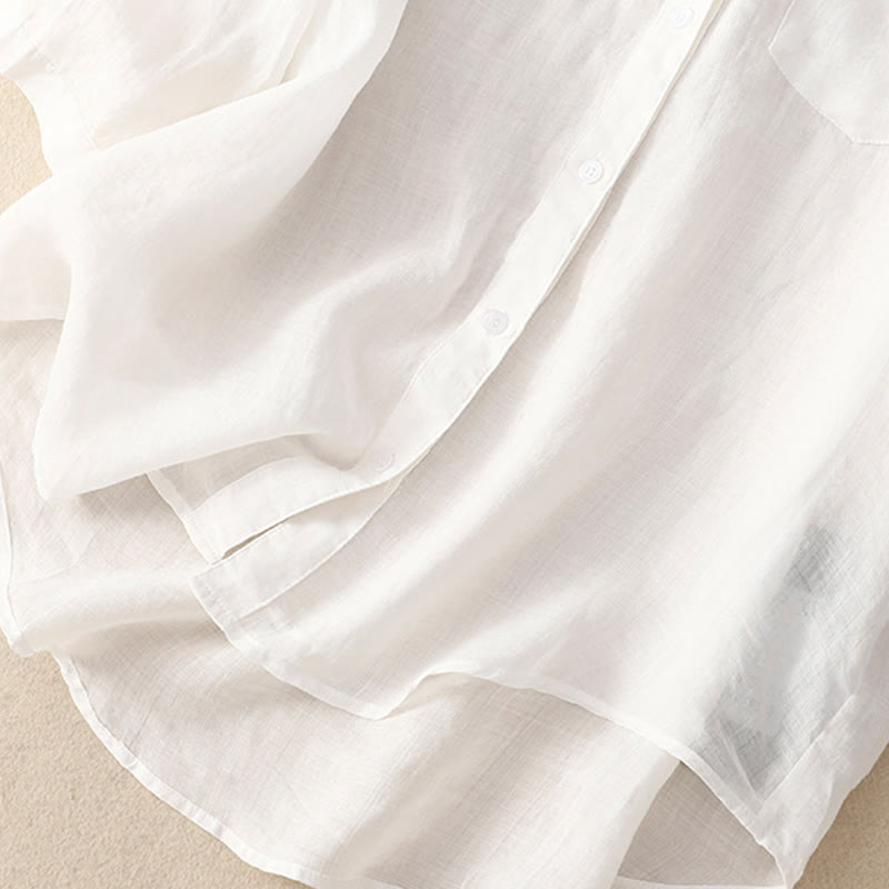 Buddha Stones Casual Plain Women's V-Neck Design Three Quarter Sleeve Cotton Viscose Shirt - image 22