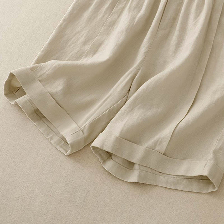 Buddha Stones Casual Solid Color Women's Cotton Shorts With Pockets - image 9