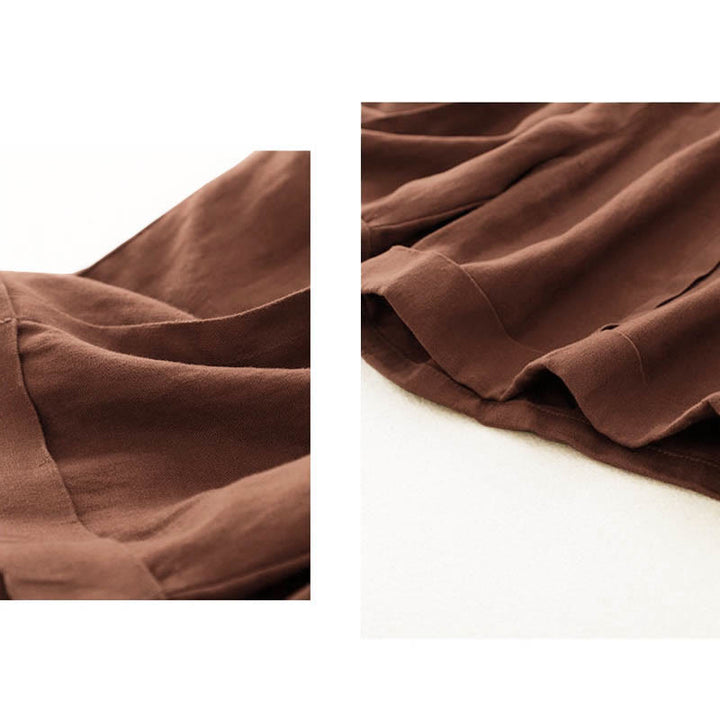 Buddha Stones Casual Solid Color Women's Cotton Shorts With Pockets - image 19
