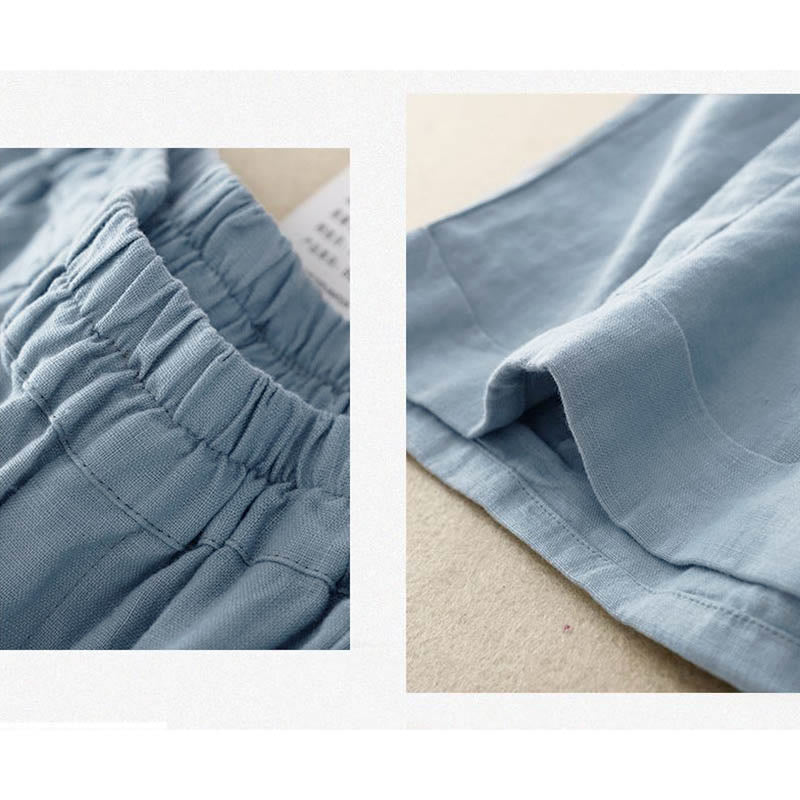 Buddha Stones Casual Solid Color Women's Cotton Shorts With Pockets - image 24