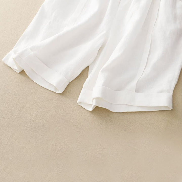 Buddha Stones Casual Solid Color Women's Cotton Shorts With Pockets - image 35