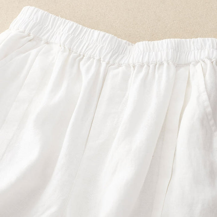 Buddha Stones Casual Solid Color Women's Cotton Shorts With Pockets - image 36