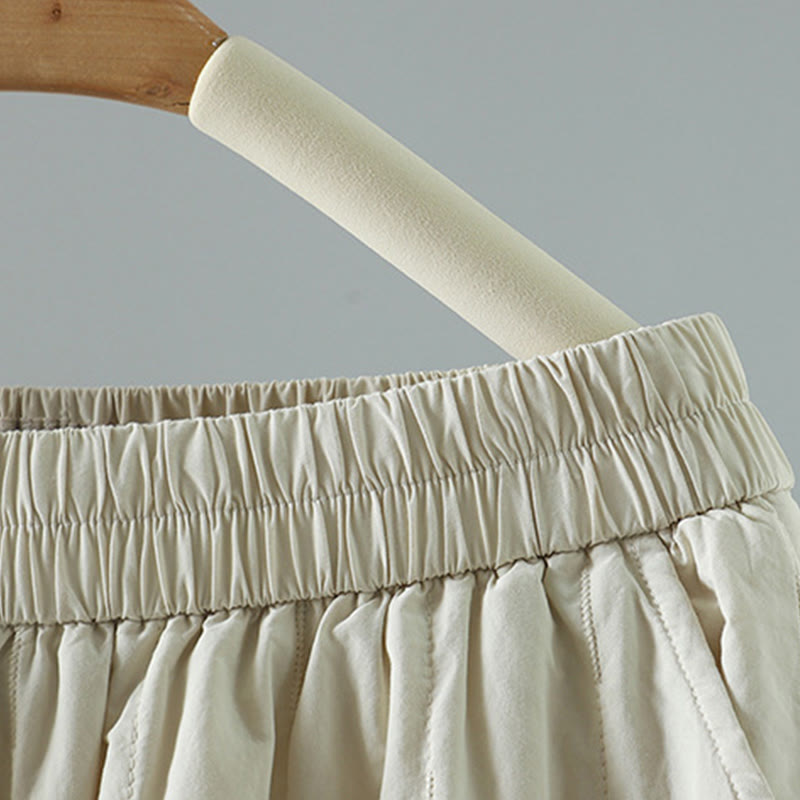 Buddha Stones Winter Plain Women's Harem Cotton Ankle-Length Pants With Pockets - image 10