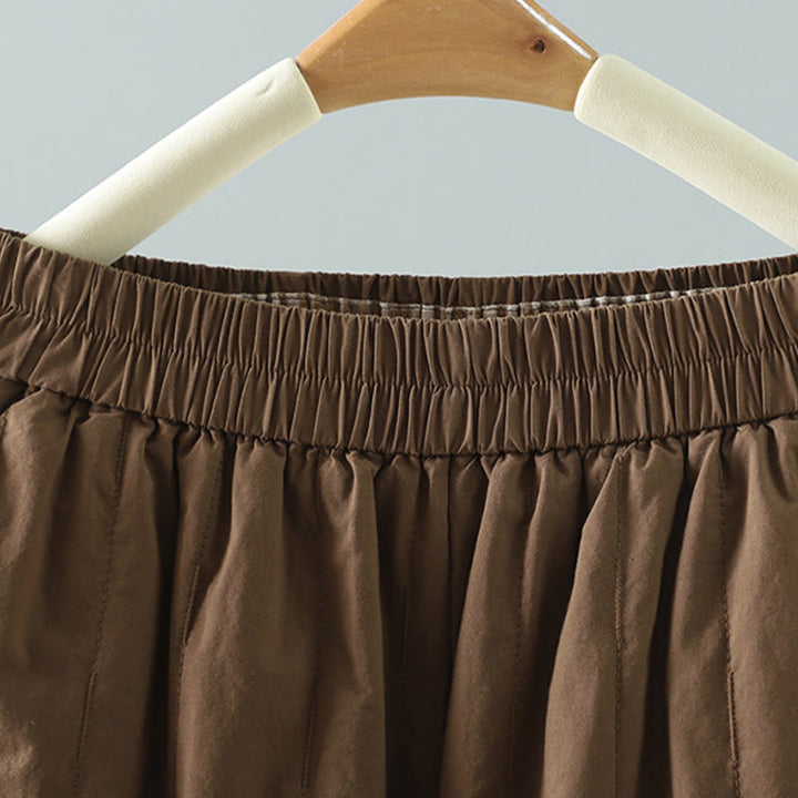 Buddha Stones Winter Plain Women's Harem Cotton Ankle-Length Pants With Pockets - image 18