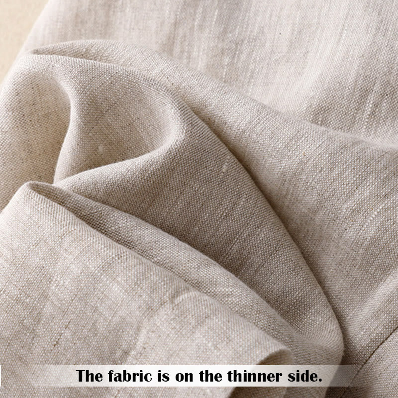 Buddha Stones Summer Casual Simple Design Linen Women's Wide Leg Pants With Zipper Pockets - image 14