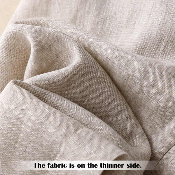 Buddha Stones Summer Casual Simple Design Linen Women's Wide Leg Pants With Zipper Pockets - image 14