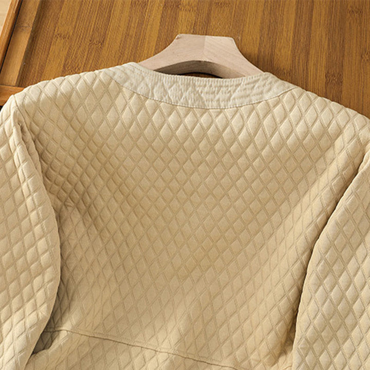 Buddha Stones Retro Plain Women's Cotton Long Sleeve Jacket With Pockets - image 5