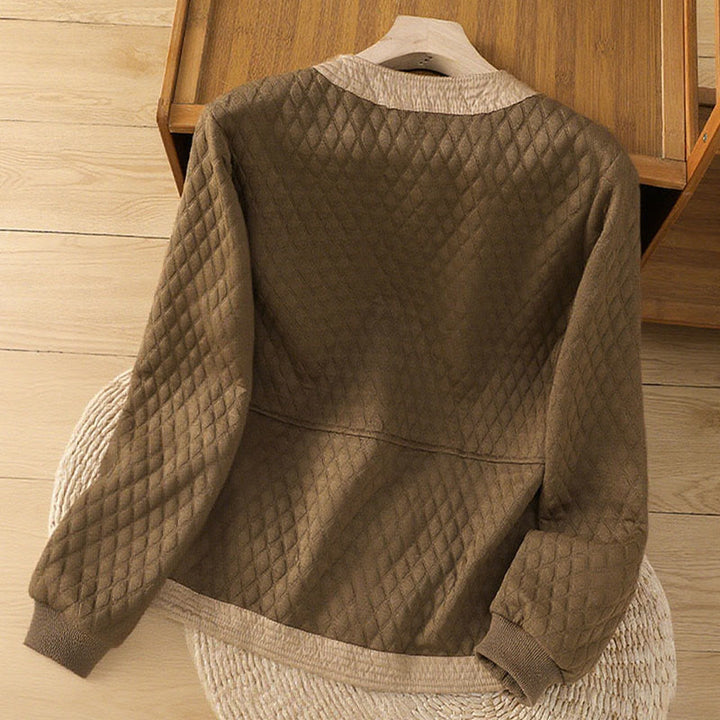 Buddha Stones Retro Plain Women's Cotton Long Sleeve Jacket With Pockets - image 30
