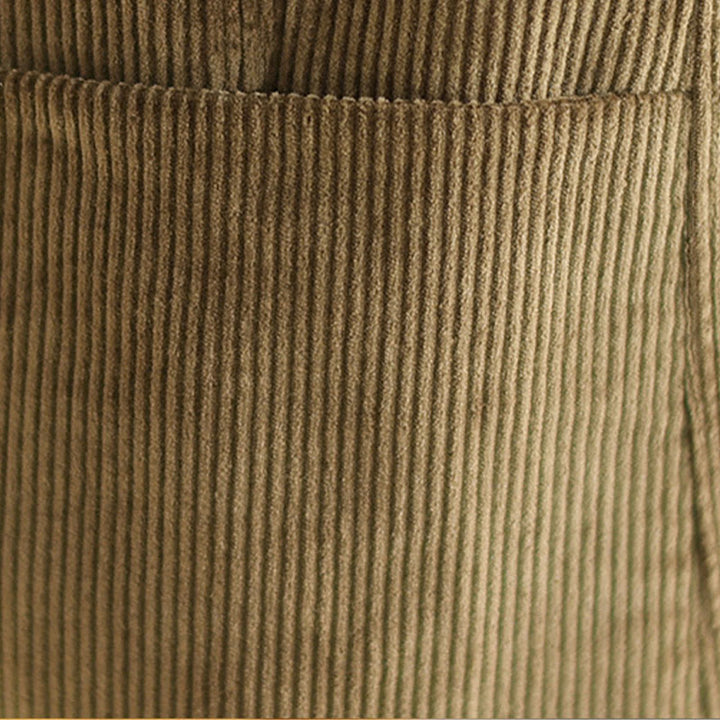 Buddha Stones Retro Plain Women's Cotton Long Sleeve Corduroy Jacket With Pockets - image 9