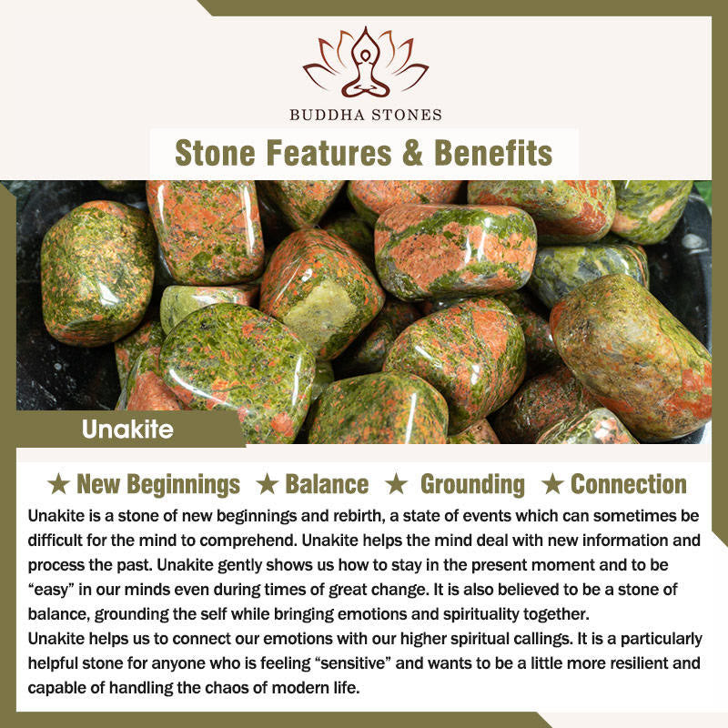 Buddha Stones Rhodonite Unakite Beads Lotus Healing Bracelet - image 7