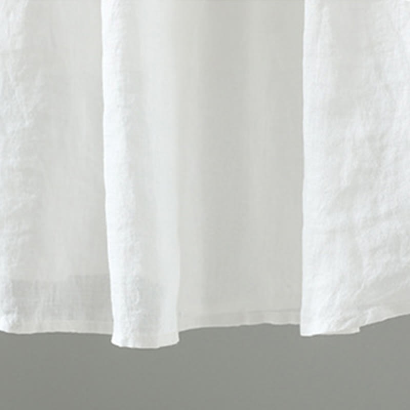 Buddha Stones Summer Retro Pure Color Tassel Design Women's Skirt With Pockets - image 8