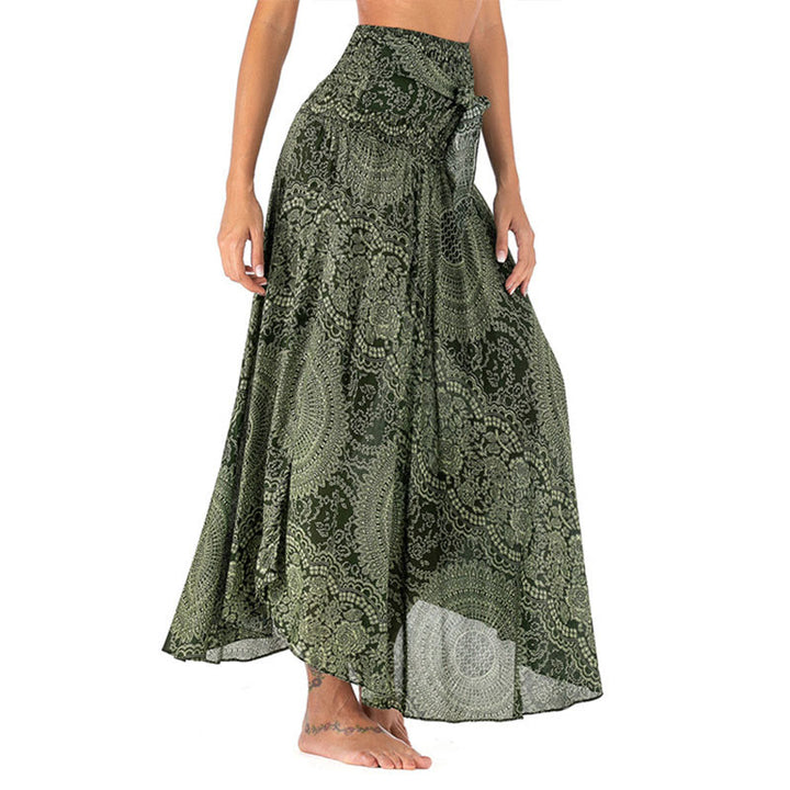 Buddha Stones Two Style Wear Boho Compass Rose Flower Skirt Dress - image 2