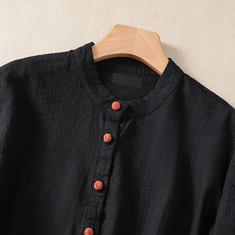 Buddha Stones Casual Buttons Crew Neck Women's Long Sleeve Shirt With Pockets - image 11