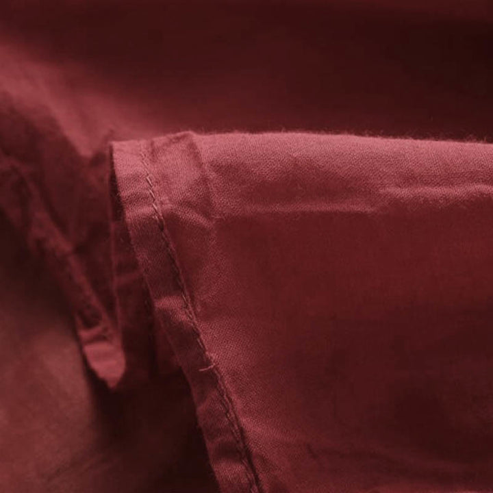 Buddha Stones Embroidery Patchwork Long Puff Sleeve Drawstring Midi Dress With Pockets - image 7