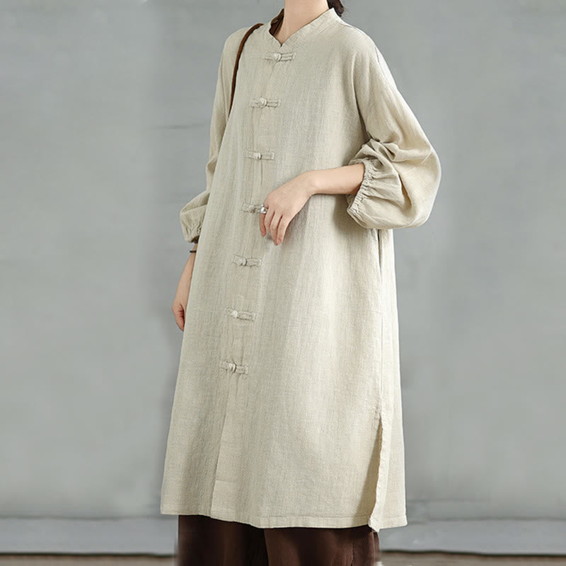 Buddha Stones Casual Frog-button Women's  Coat With Pockets - image 16