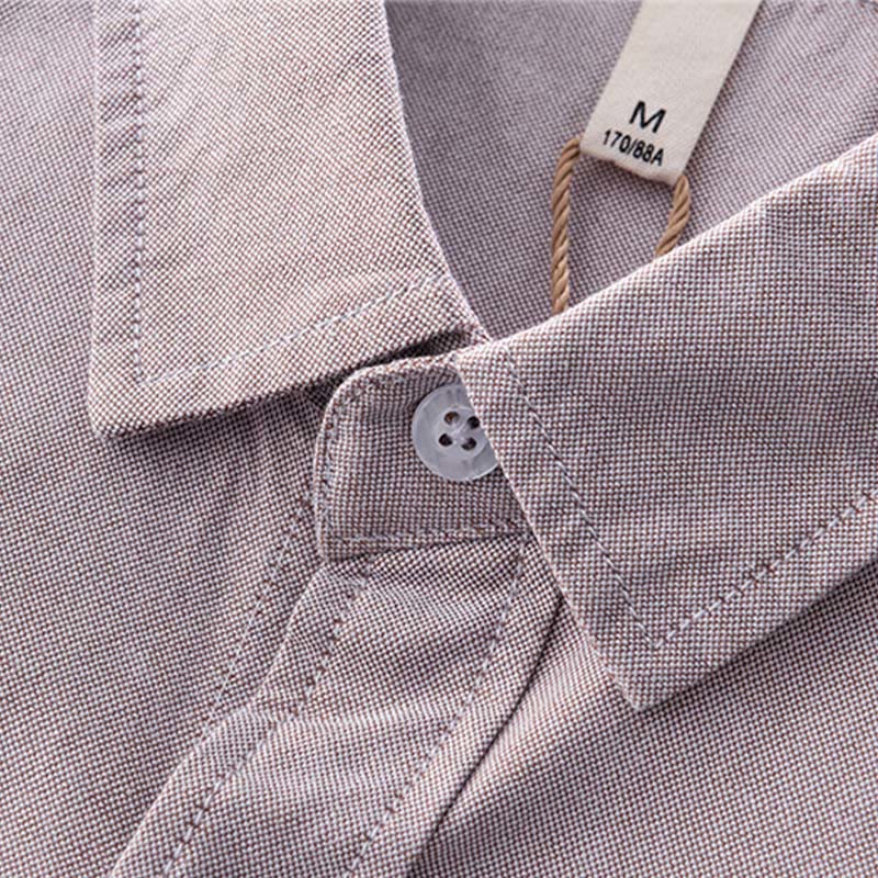 Buddha Stones Solid Color Long Sleeve Buttons Down Design Men Cotton Shirt Clothing - image 15