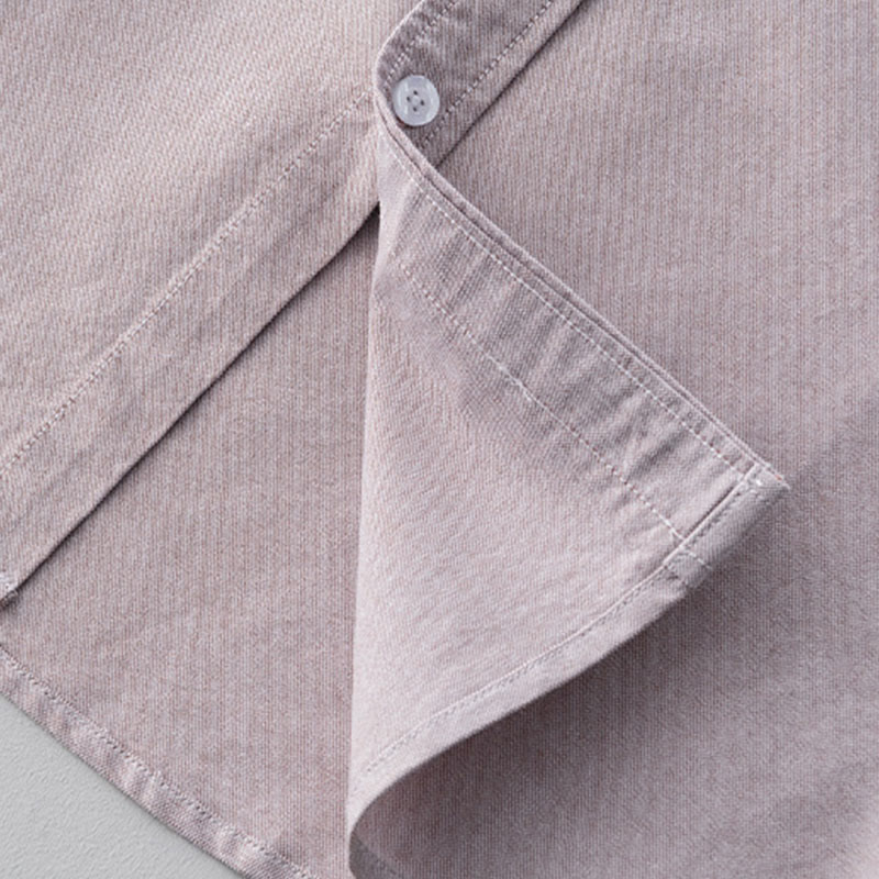 Buddha Stones Solid Color Long Sleeve Buttons Down Design Men Cotton Shirt Clothing - image 18