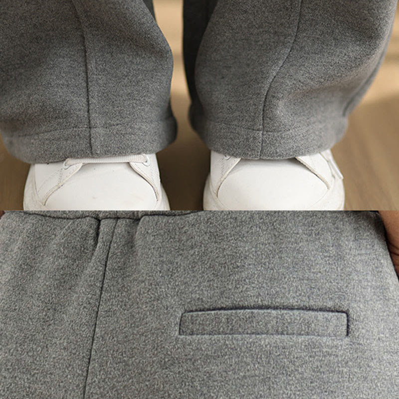 Buddha Stones Casual Thickening Women's Polyester Straight Leg Pants With Pockets - image 13