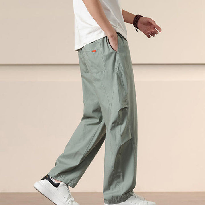 Buddha Stones Commute Spring Solid Color Drawstring Men's Harem Pants With Pockets - image 20