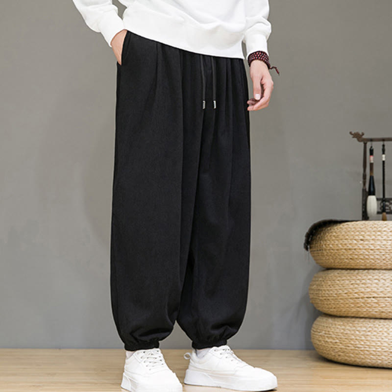 Buddha Stones Commute Plain Men's Thermal Fleece-Lined Ankle-Length Pants With Pockets - image 9